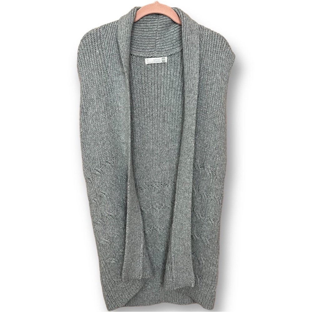 Fisherman Out of Ireland Merino Wool Alpaca Open Front Sleeveless Cardigan